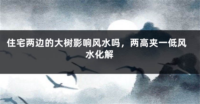 住宅两边的大树影响风水吗，两高夹一低风水化解
