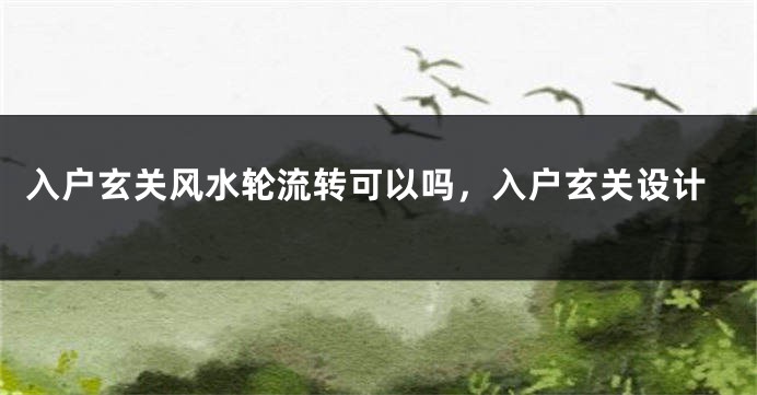 入户玄关风水轮流转可以吗，入户玄关设计