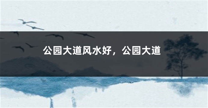 公园大道风水好,公园大道