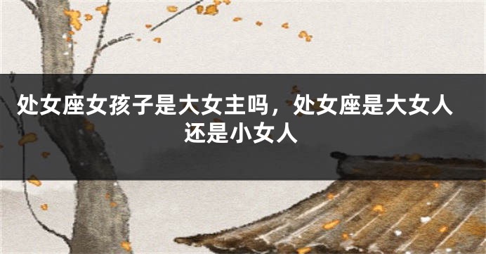 处女座女孩子是大女主吗,处女座是大女人还是小女人