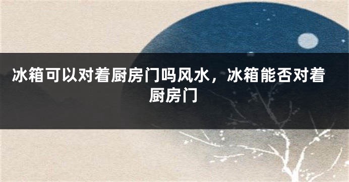 冰箱可以对着厨房门吗风水,冰箱能否对着厨房门