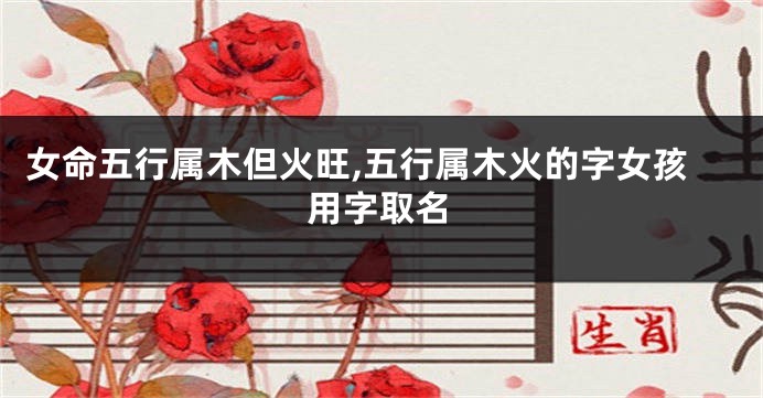 女命五行属木但火旺,五行属木火的字女孩用字取名
