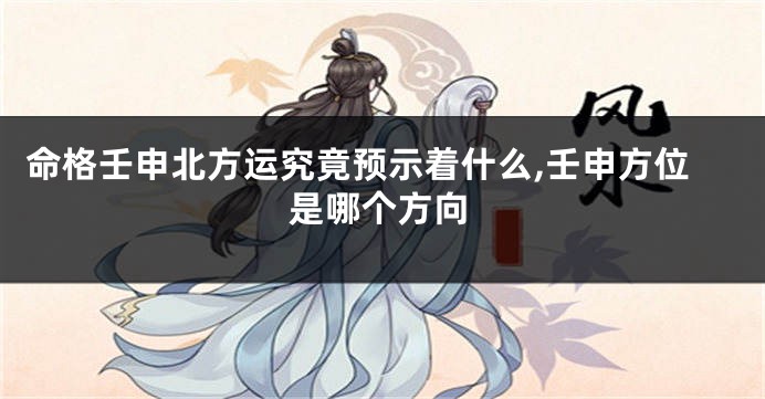 命格壬申北方运究竟预示着什么,壬申方位是哪个方向
