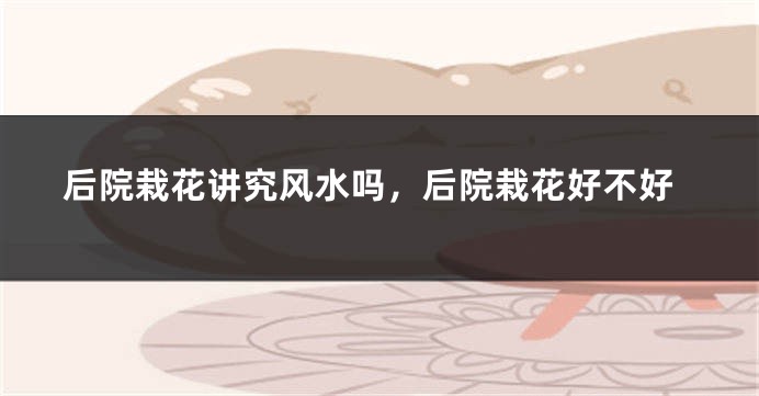 后院栽花讲究风水吗，后院栽花好不好