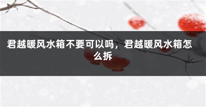 君越暖风水箱不要可以吗,君越暖风水箱怎么拆