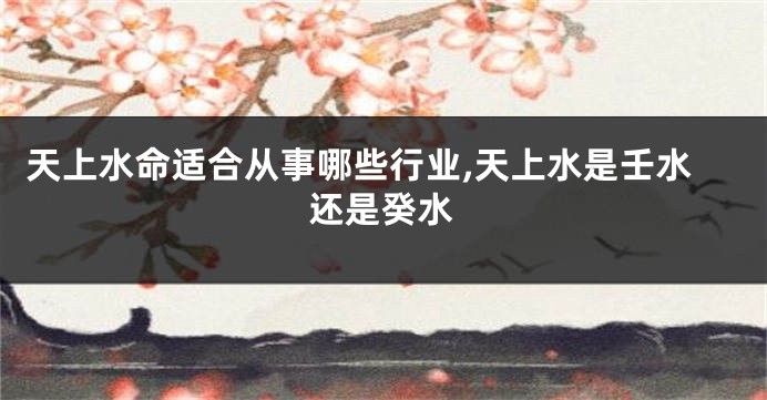 天上水命适合从事哪些行业,天上水是壬水还是癸水