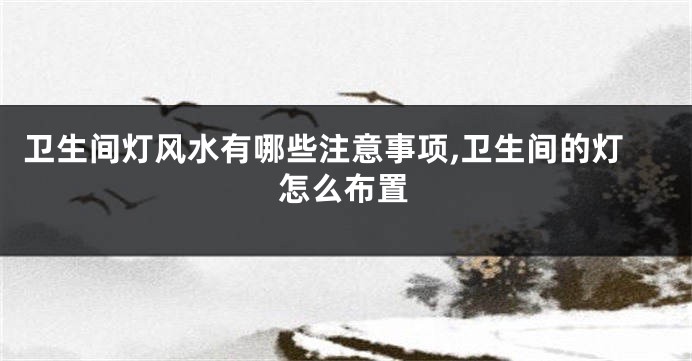 卫生间灯风水有哪些注意事项,卫生间的灯怎么布置