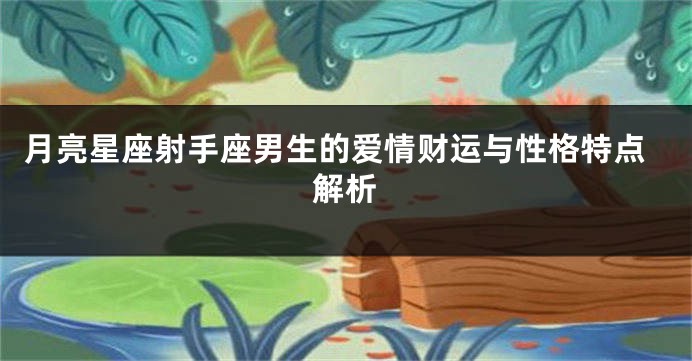 月亮星座射手座男生的爱情财运与性格特点解析