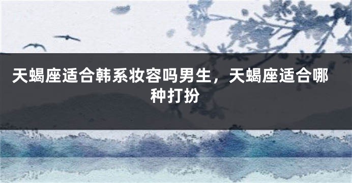 天蝎座适合韩系妆容吗男生，天蝎座适合哪种打扮