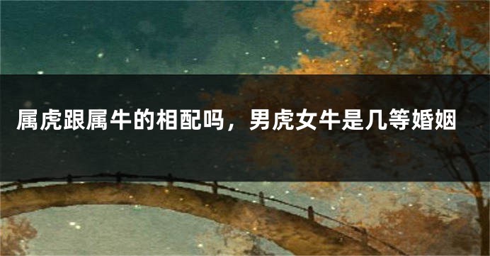 属虎跟属牛的相配吗，男虎女牛是几等婚姻
