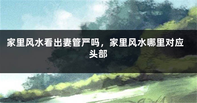 家里风水看出妻管严吗,家里风水哪里对应头部