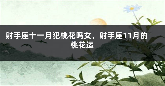 射手座十一月犯桃花吗女，射手座11月的桃花运