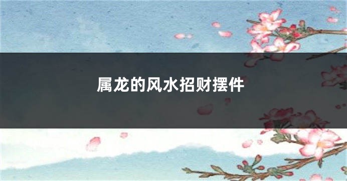 属龙的风水招财摆件