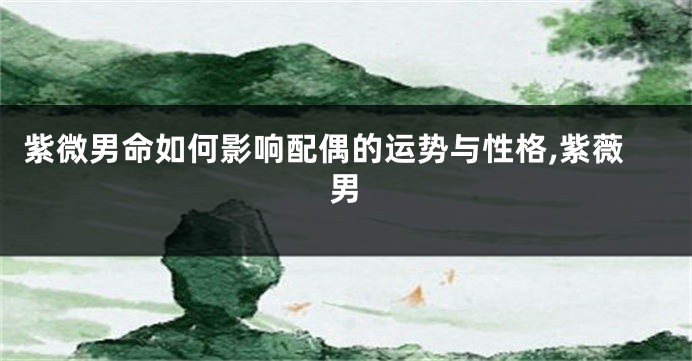 紫微男命如何影响配偶的运势与性格,紫薇男
