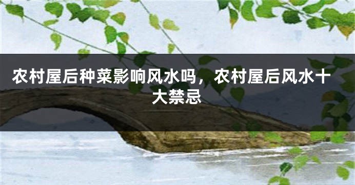 农村屋后种菜影响风水吗,农村屋后风水十大禁忌