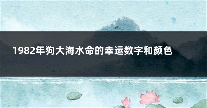 1982年狗大海水命的幸运数字和颜色