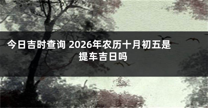 今日吉时查询 2026年农历十月初五是提车吉日吗