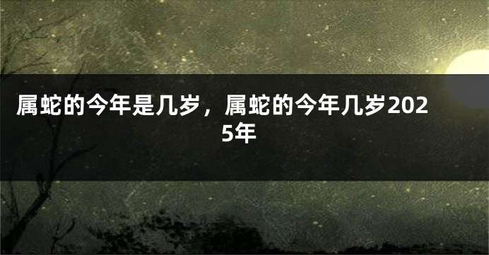 属蛇的今年是几岁，属蛇的今年几岁2025年