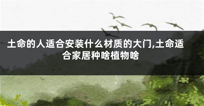 土命的人适合安装什么材质的大门,土命适合家居种啥植物啥