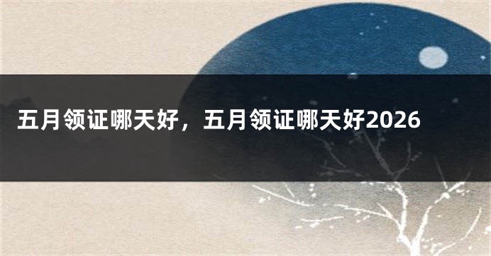 五月领证哪天好，五月领证哪天好2026