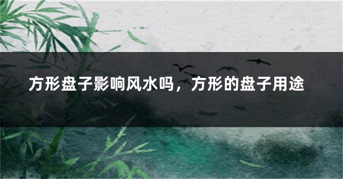 方形盘子影响风水吗,方形的盘子用途
