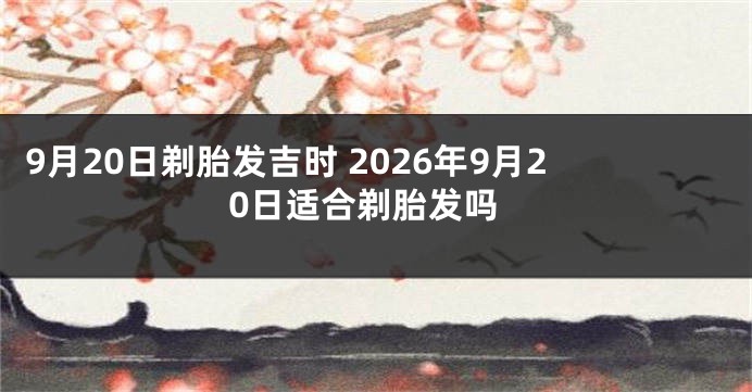 9月20日剃胎发吉时 2026年9月20日适合剃胎发吗