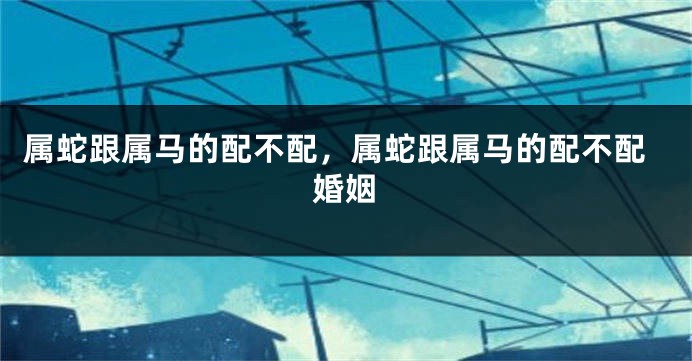 属蛇跟属马的配不配，属蛇跟属马的配不配婚姻