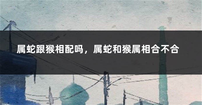 属蛇跟猴相配吗，属蛇和猴属相合不合