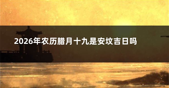 2026年农历腊月十九是安坟吉日吗