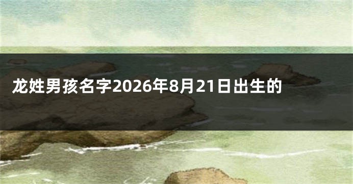 龙姓男孩名字2026年8月21日出生的
