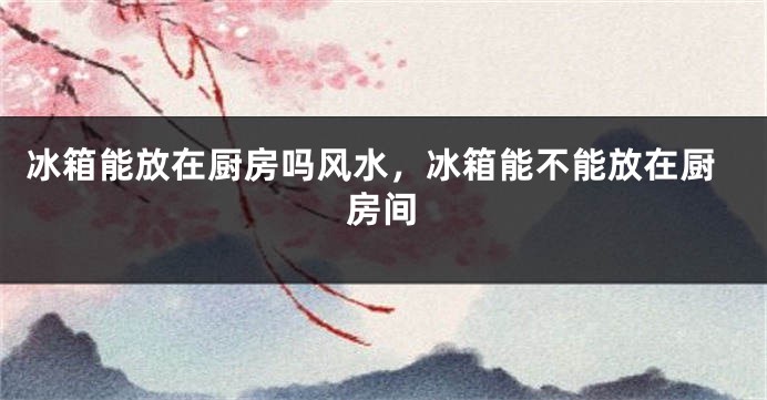冰箱能放在厨房吗风水,冰箱能不能放在厨房间