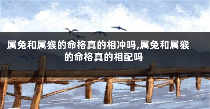 属兔和属猴的命格真的相冲吗,属兔和属猴的命格真的相配吗