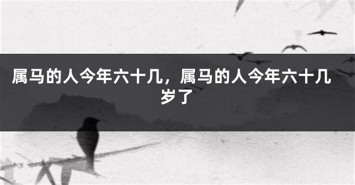 属马的人今年六十几，属马的人今年六十几岁了