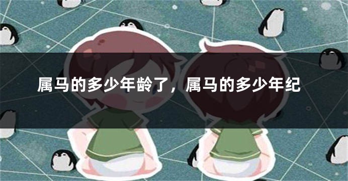属马的多少年龄了,属马的多少年纪