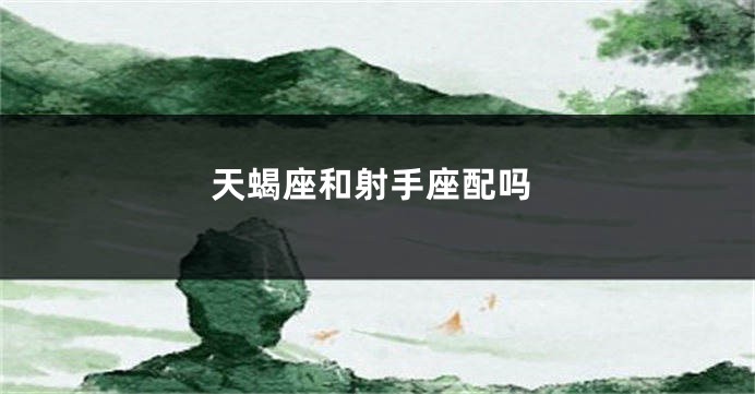 天蝎座和射手座配吗