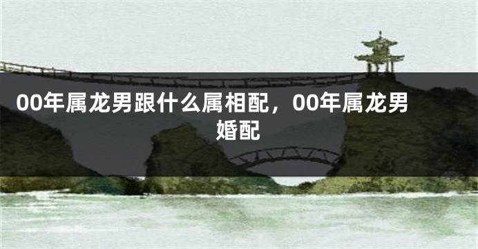 00年属龙男跟什么属相配,00年属龙男婚配