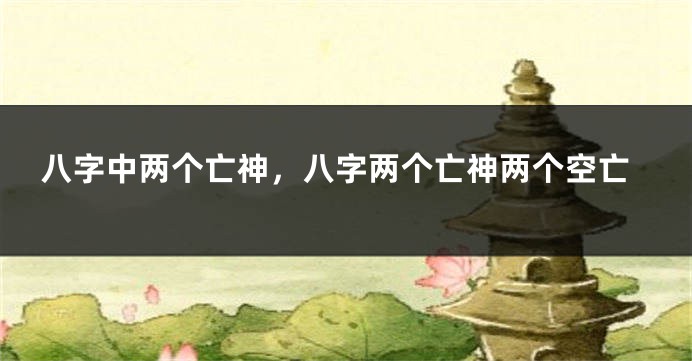 八字中两个亡神，八字两个亡神两个空亡