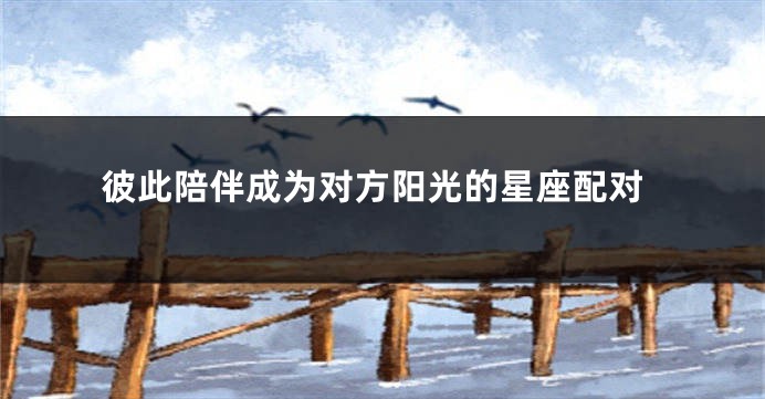 彼此陪伴成为对方阳光的星座配对