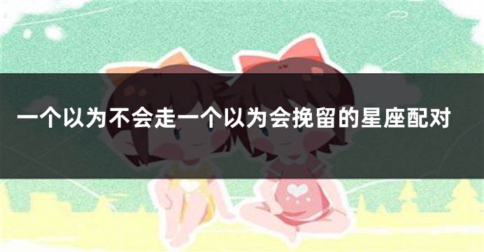 一个以为不会走一个以为会挽留的星座配对