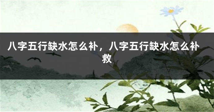 八字五行缺水怎么补，八字五行缺水怎么补救