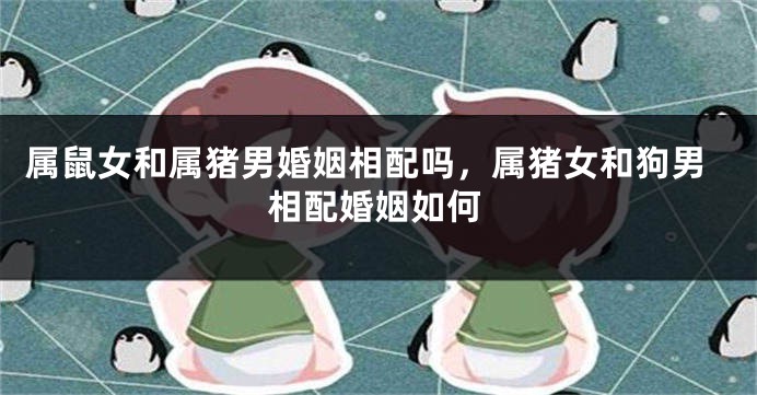 属鼠女和属猪男婚姻相配吗，属猪女和狗男相配婚姻如何