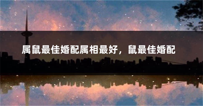 属鼠最佳婚配属相最好，鼠最佳婚配
