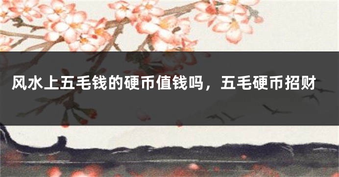 风水上五毛钱的硬币值钱吗，五毛硬币招财