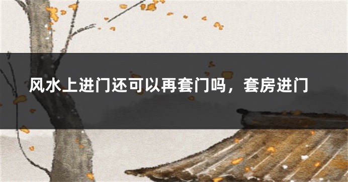 风水上进门还可以再套门吗，套房进门